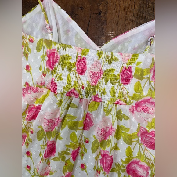 Betsey Johnson Pink and Green Floral Midi Dress size M - Picture 13 of 16